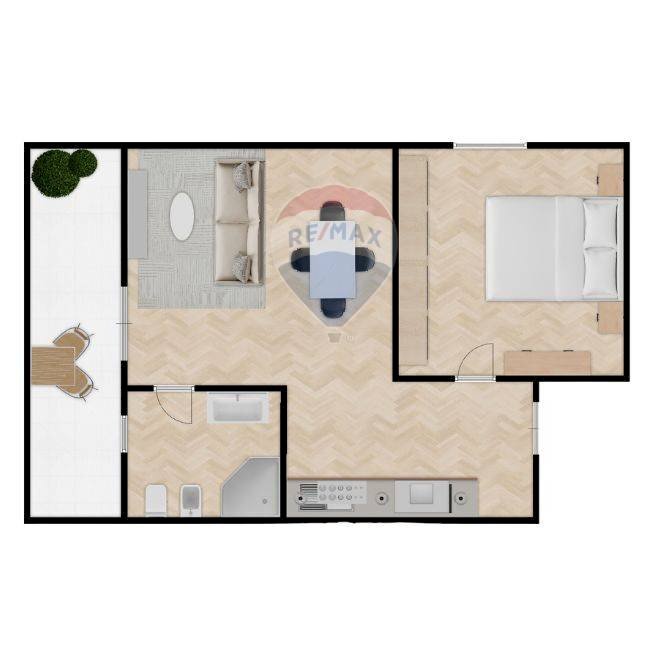 Pianta 2D - Bilocale Via Giarre
 
36 A, Roma - planimetria 1