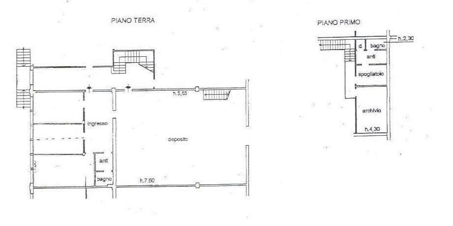 Deposito via Mori, 6, Budrio - planimetria 1