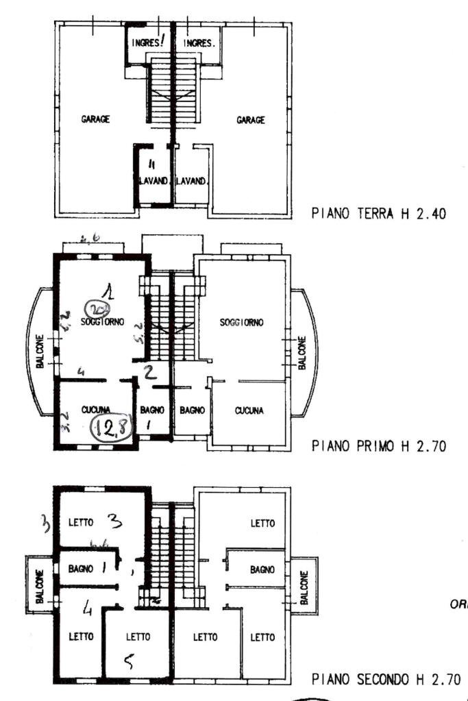 Villa a Schiera Via Due Ponti, Carpi - planimetria 1