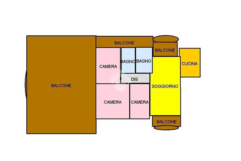 Quadrilocale Via Giovanni Romagnoli, Rimini - planimetria 1