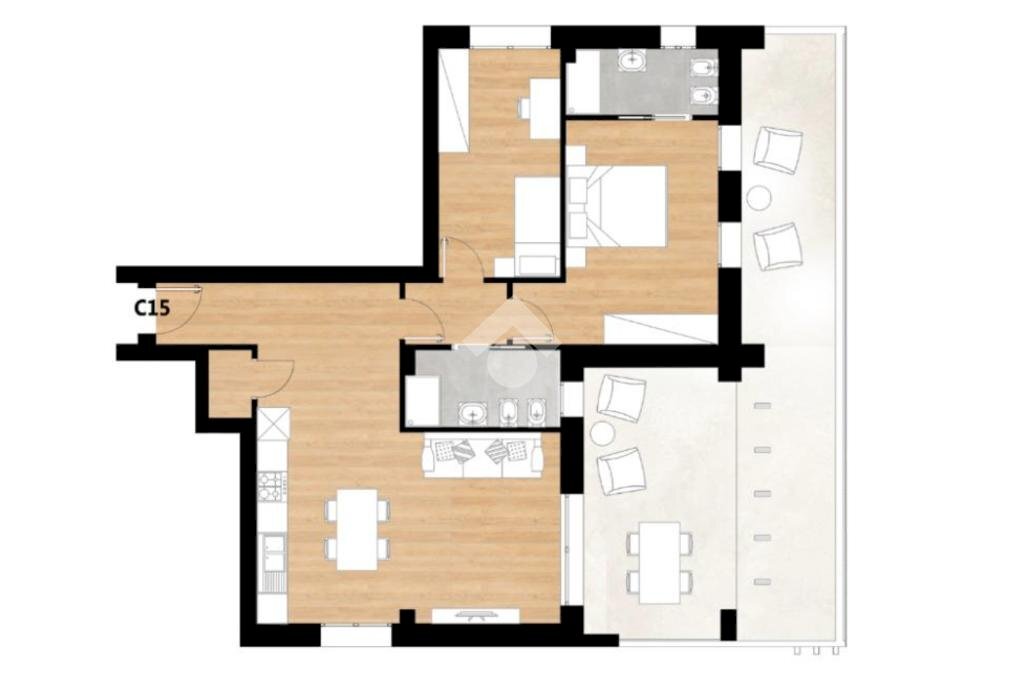 Attico Via E. Coletti, Rimini - planimetria 1