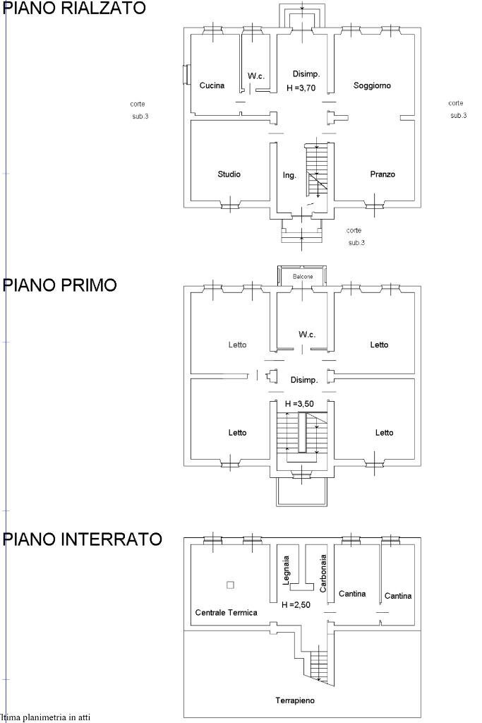 Independent house Via Nazario Sauro, Frugarolo - floor plans 1