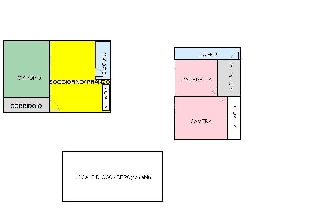 Casa semi indipendente Strada Comunale del Villaretto, Torino (zona Villaretto) - planimetria 1