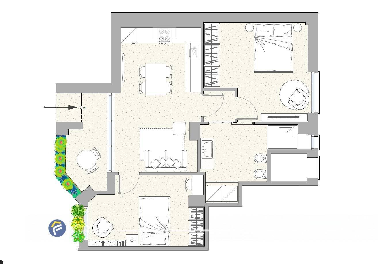 Foto 37 - Bilocale Via Berninzoni, Spotorno - planimetria 1