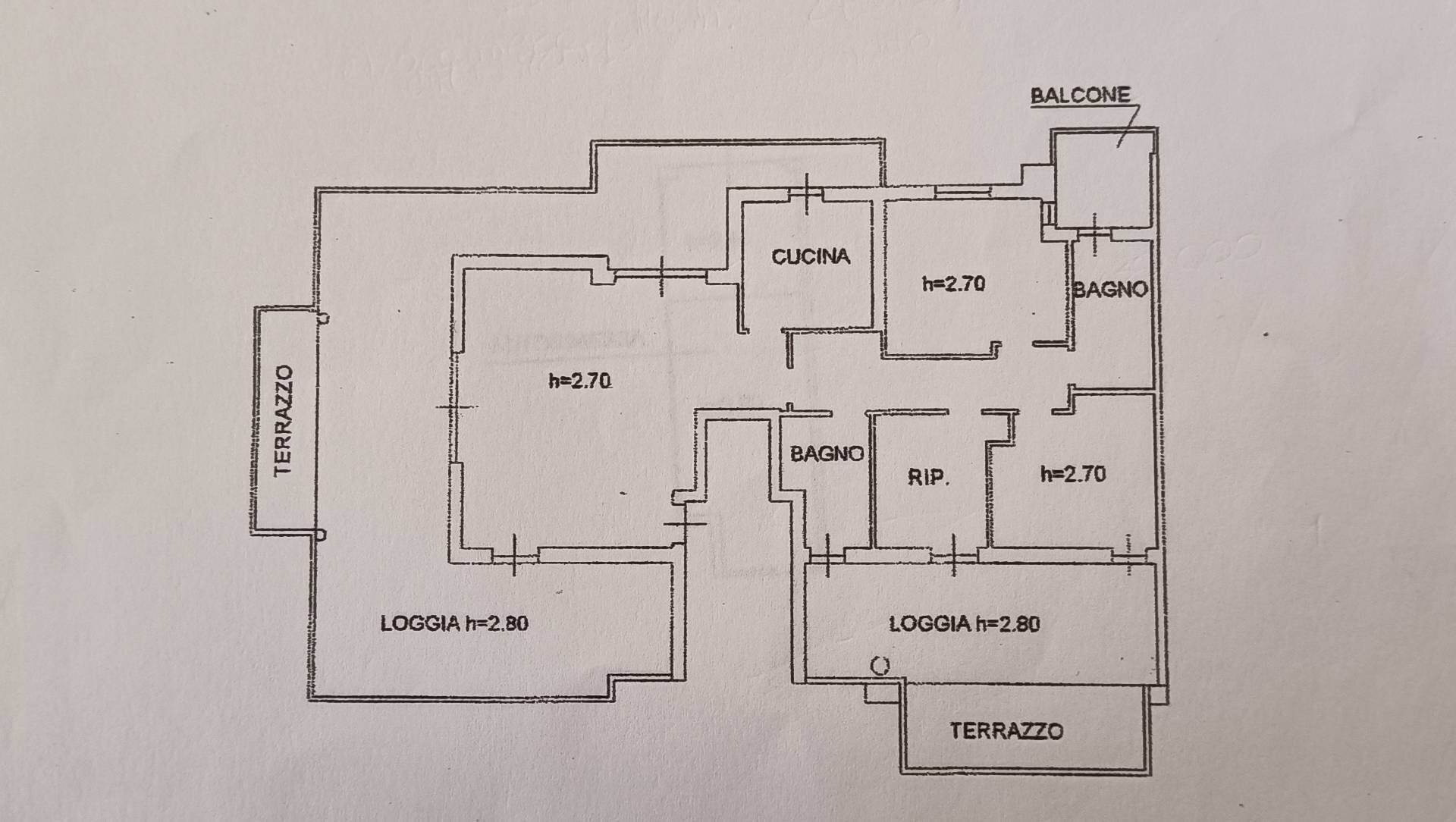 Foto 1 - Quadrilocale Zona Coop, Fano - planimetria 1