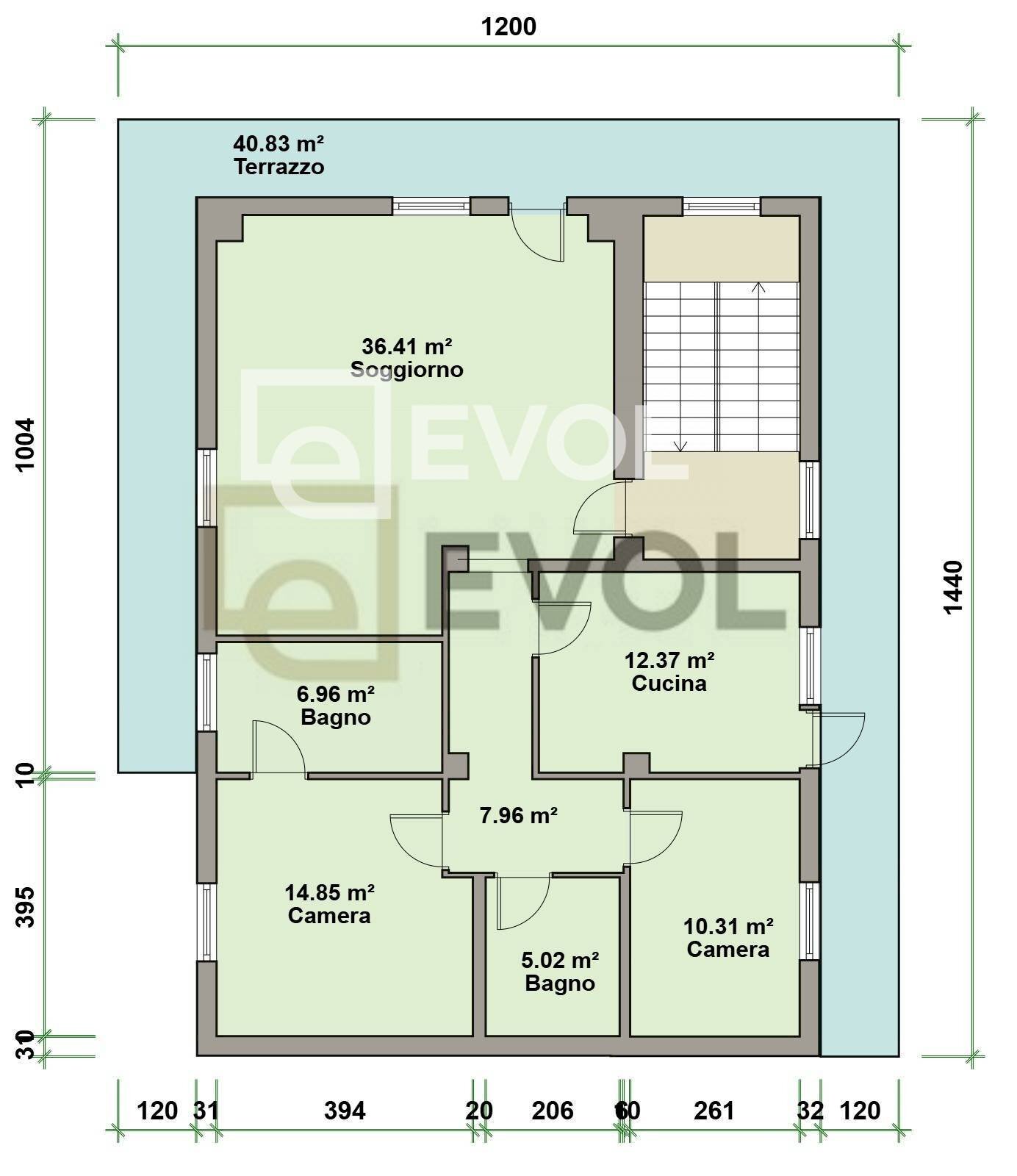 Foto 13 - Three-room apartment Via Dante
 
101, Tarcento - floor plans 1