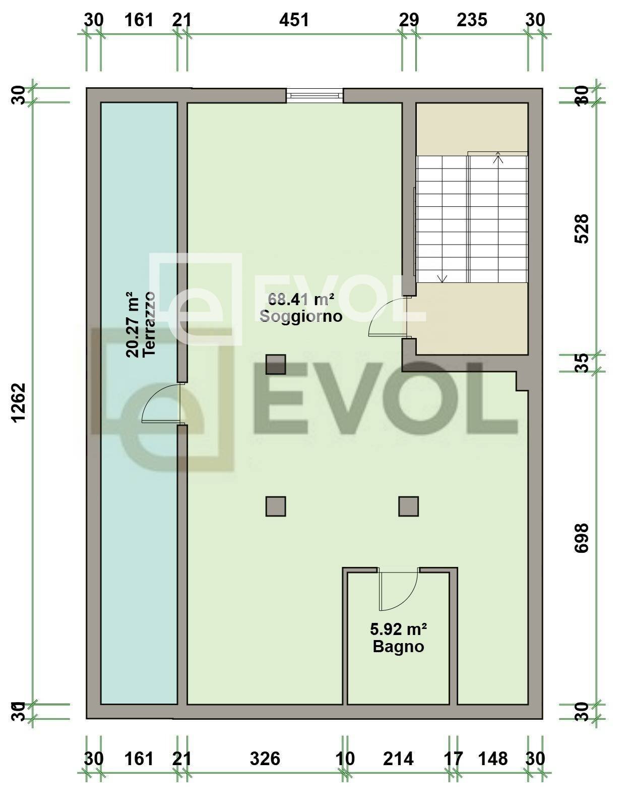 Foto 9 - Monolocale Via Dante
 
101, Tarcento - planimetria 1