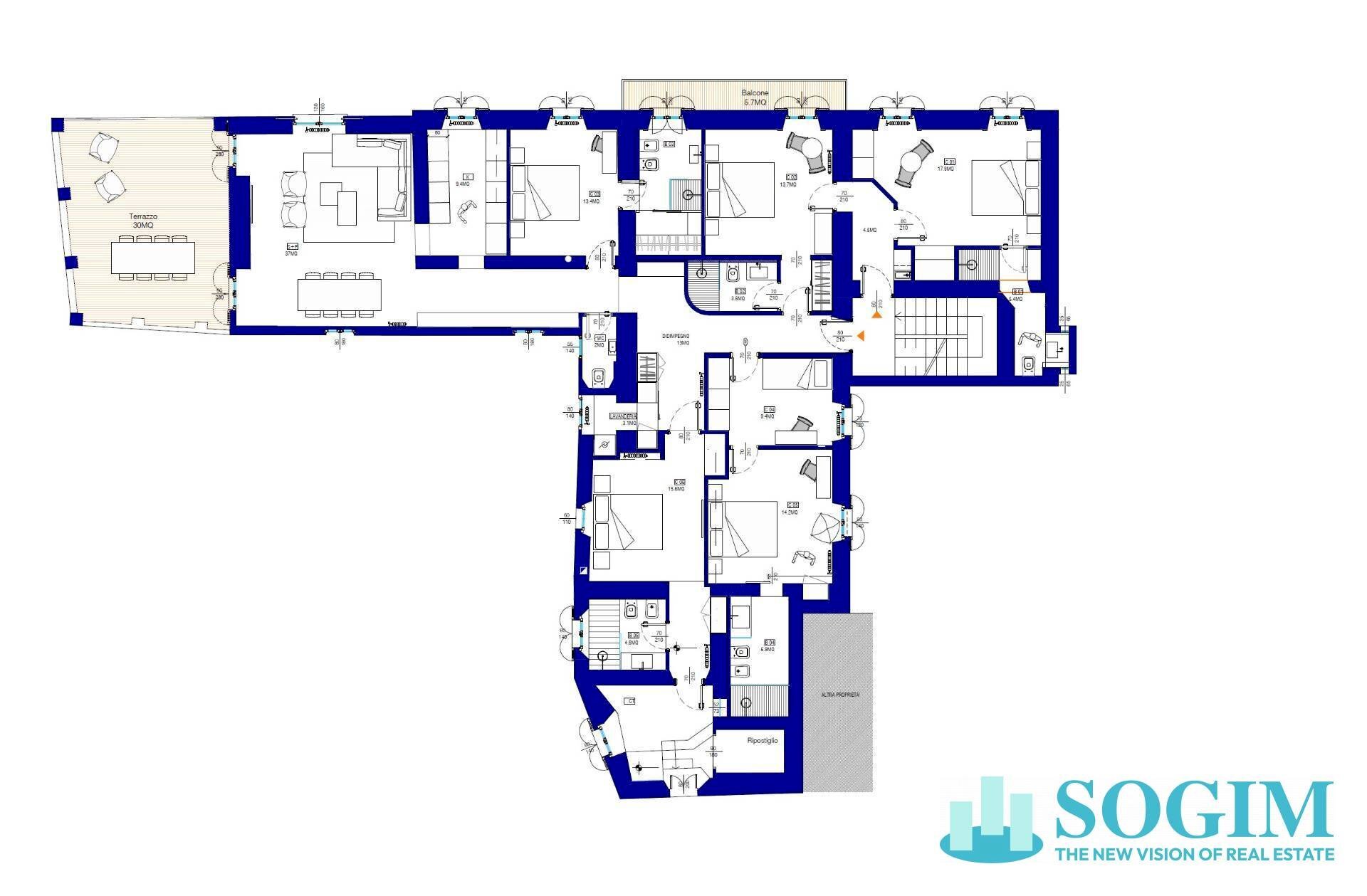 Foto 39 - Appartamento Via Soldino, Laglio - planimetria 1