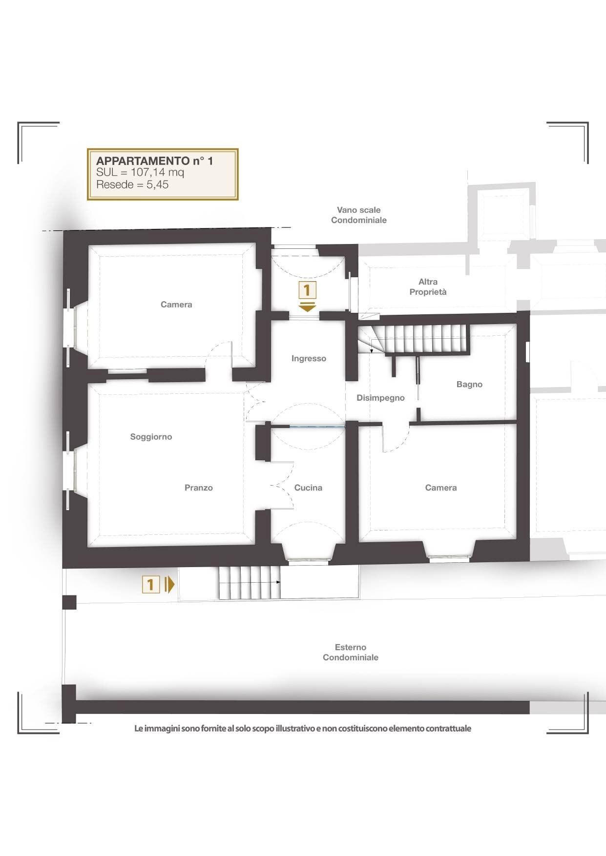 Foto 7 - Four-room apartment Viale Don Giovanni Minzoni
 
38, Firenze - floor plans 1