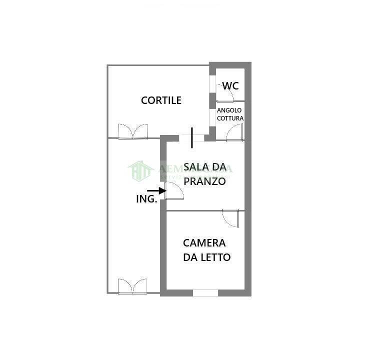 Foto 2 - Two-room apartment Via Antonello Da Messina
 
25, Catania - floor plans 1