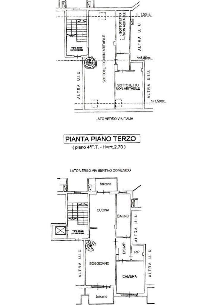 Apartment Via Bertino, Borgaro Torinese - floor plans 1