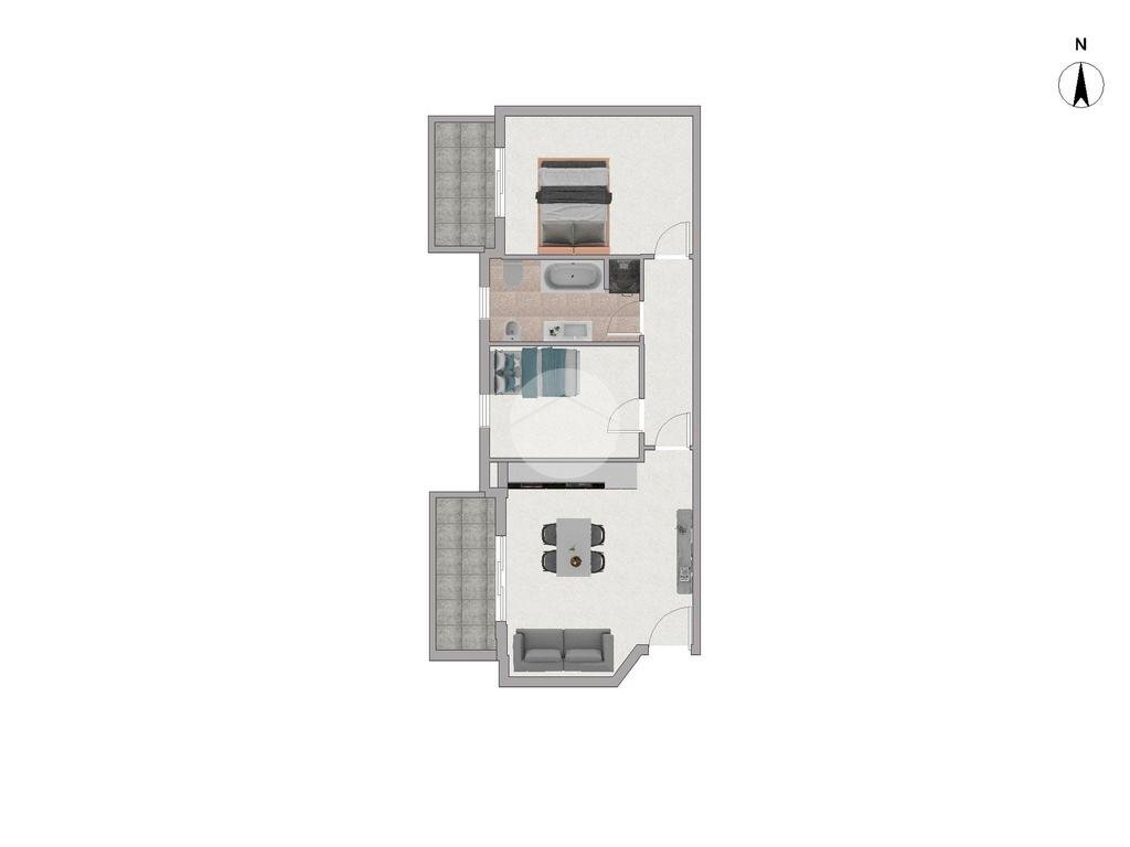 Trilocale Via I Maggio, Vittuone - planimetria 1