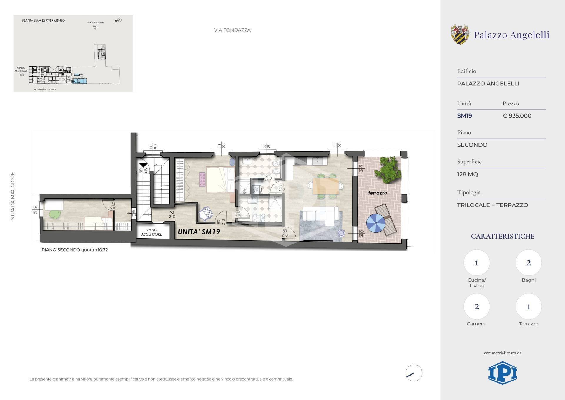 Trilocale Strada Maggiore, Bologna (zona Centro Storico) - planimetria 1