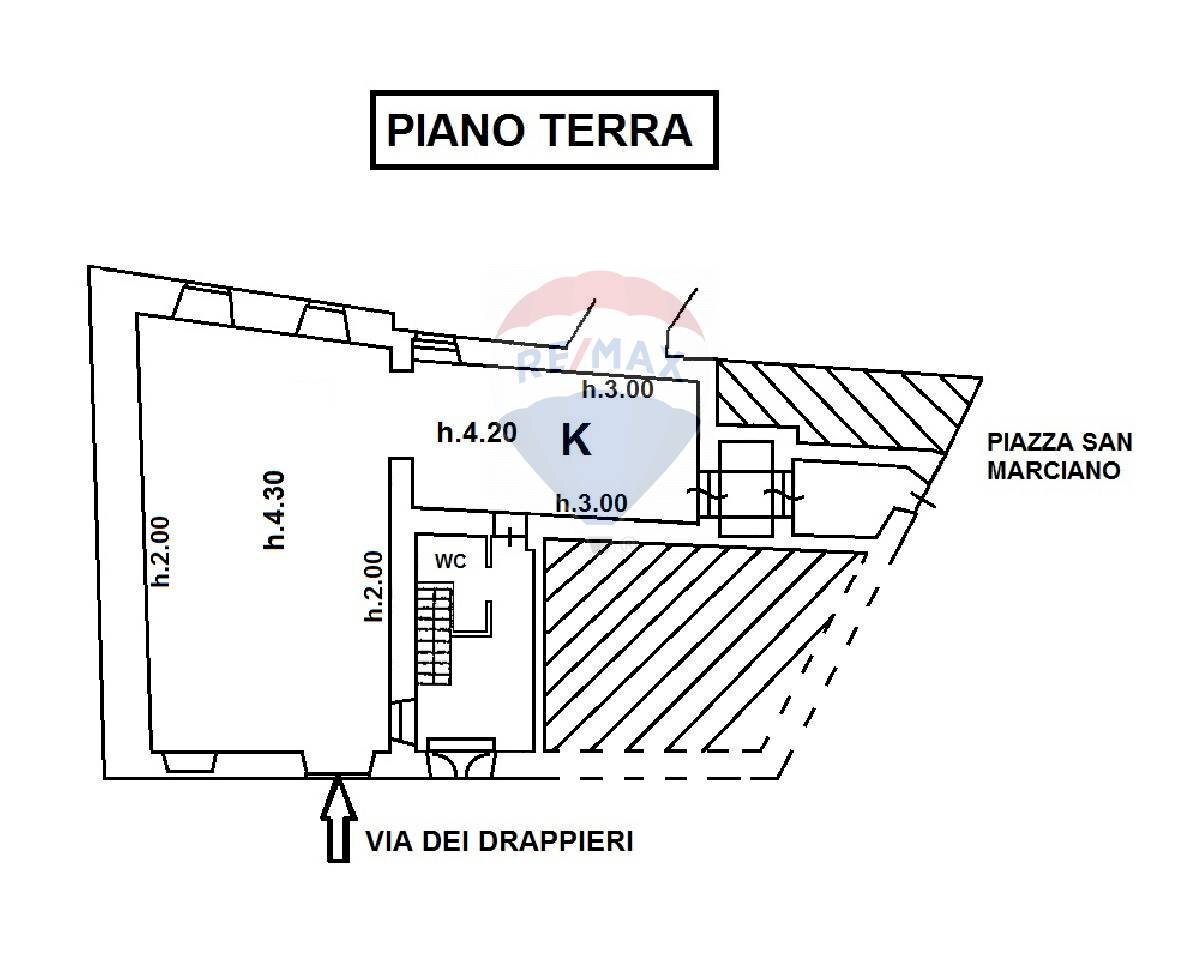 Pianta 2D - Commercial Premises Via Dei Drappieri
 
1, L'Aquila - floor plans 1