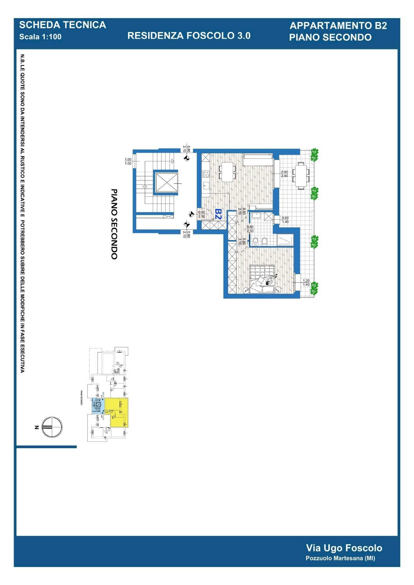 Foto 2 - Bilocale via papa giovanni xxiii
 
25, Pozzuolo Martesana - planimetria 1