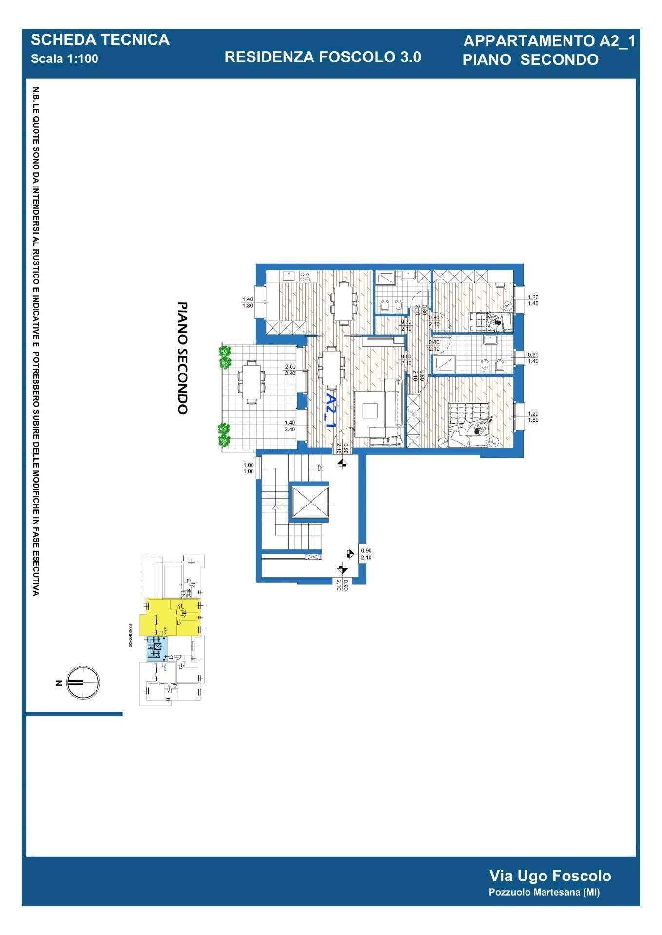 Foto 9 - Trilocale via papa giovanni xxiii
 
25, Pozzuolo Martesana - planimetria 1