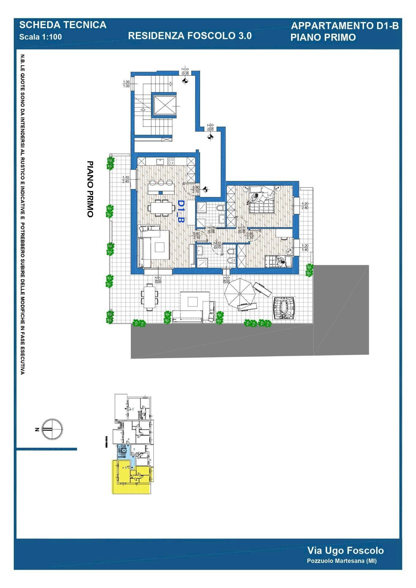 Foto 16 - Three-room apartment VIA PAPA GIOVANNI XXIII
 
25, Pozzuolo Martesana - floor plans 1