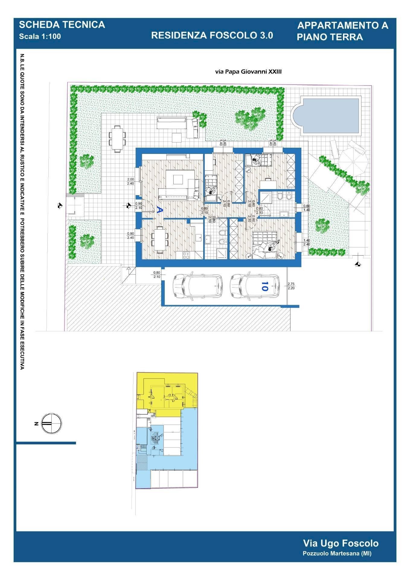 Foto 4 - Quadrilocale Via Papa Giovanni xxiii
 
25, Pozzuolo Martesana - planimetria 1