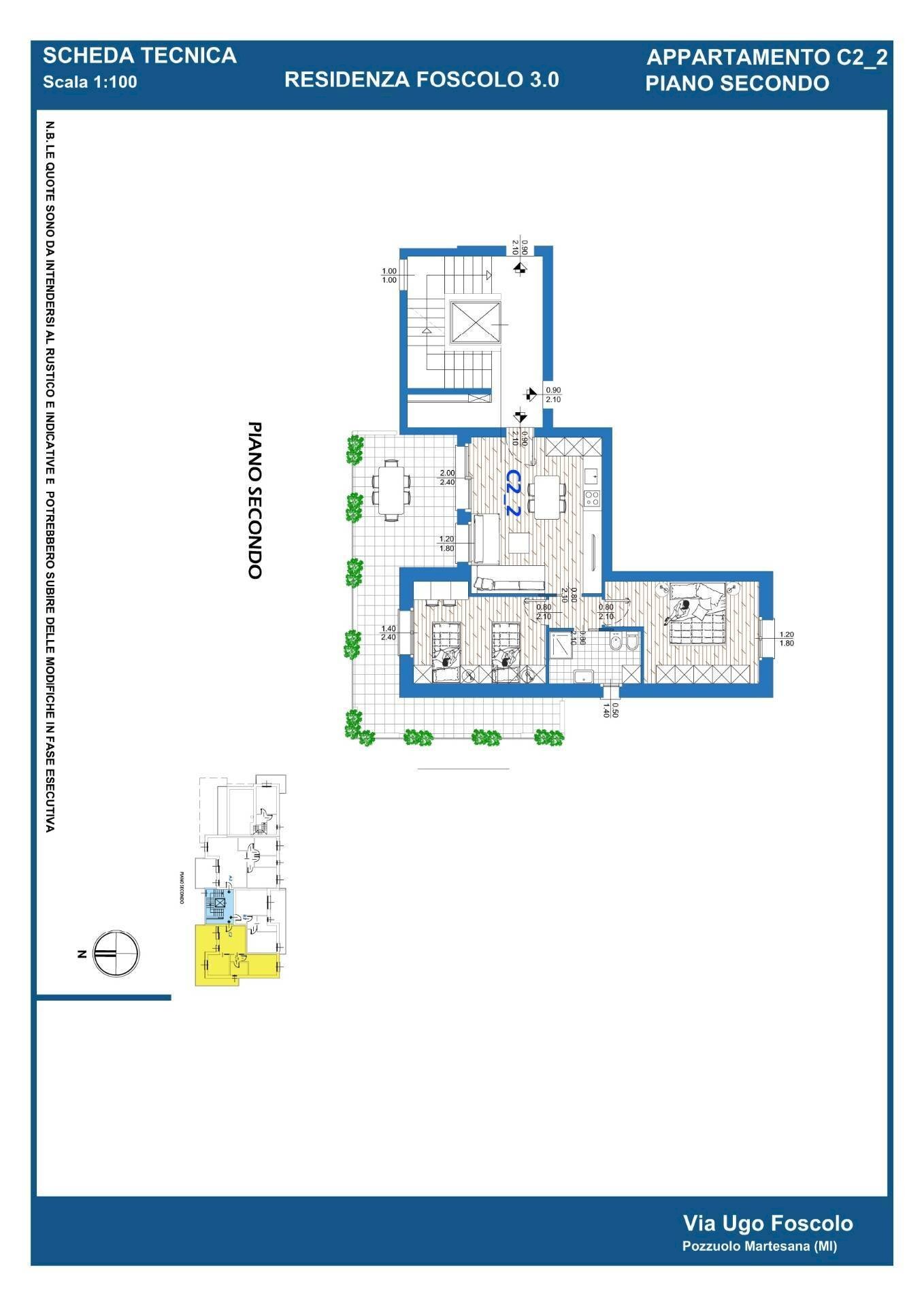 Foto 5 - Three-room apartment VIA PAPA GIOVANNI XXIII
 
25, Pozzuolo Martesana - floor plans 1