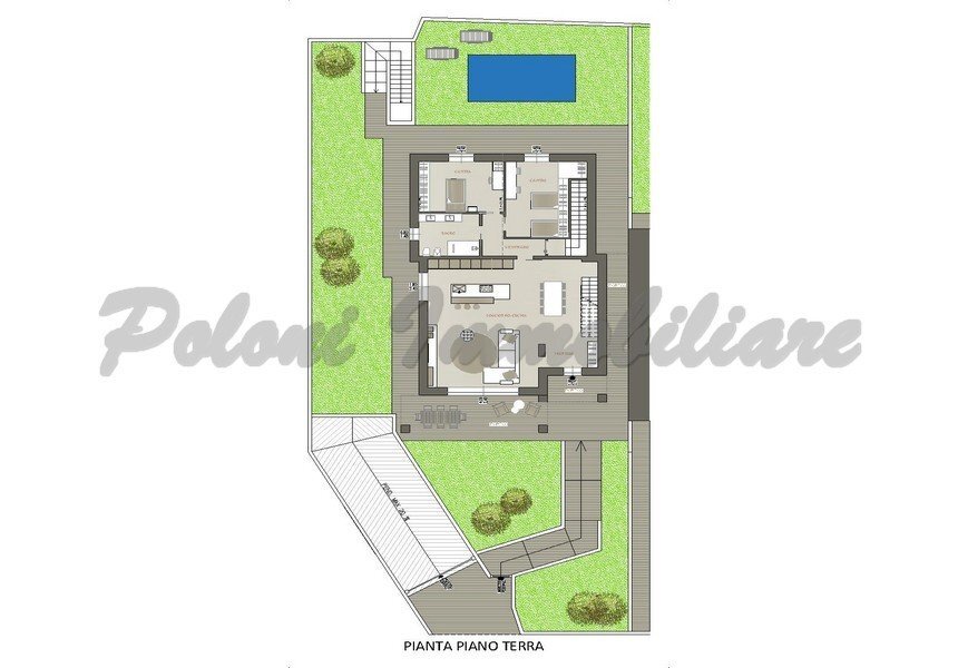 Villa via Walter Bonatti, Cenate Sotto - floor plans 1