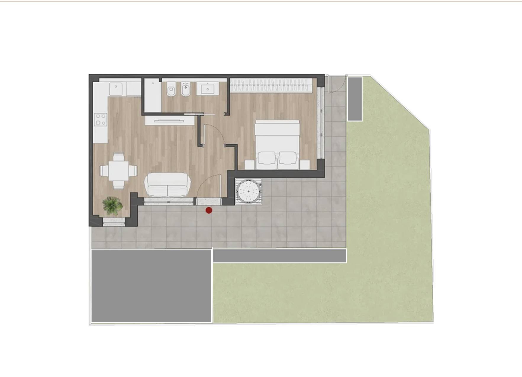 Two-room apartment viale Cortina d'Ampezzo, 164, Roma - floor plans 1