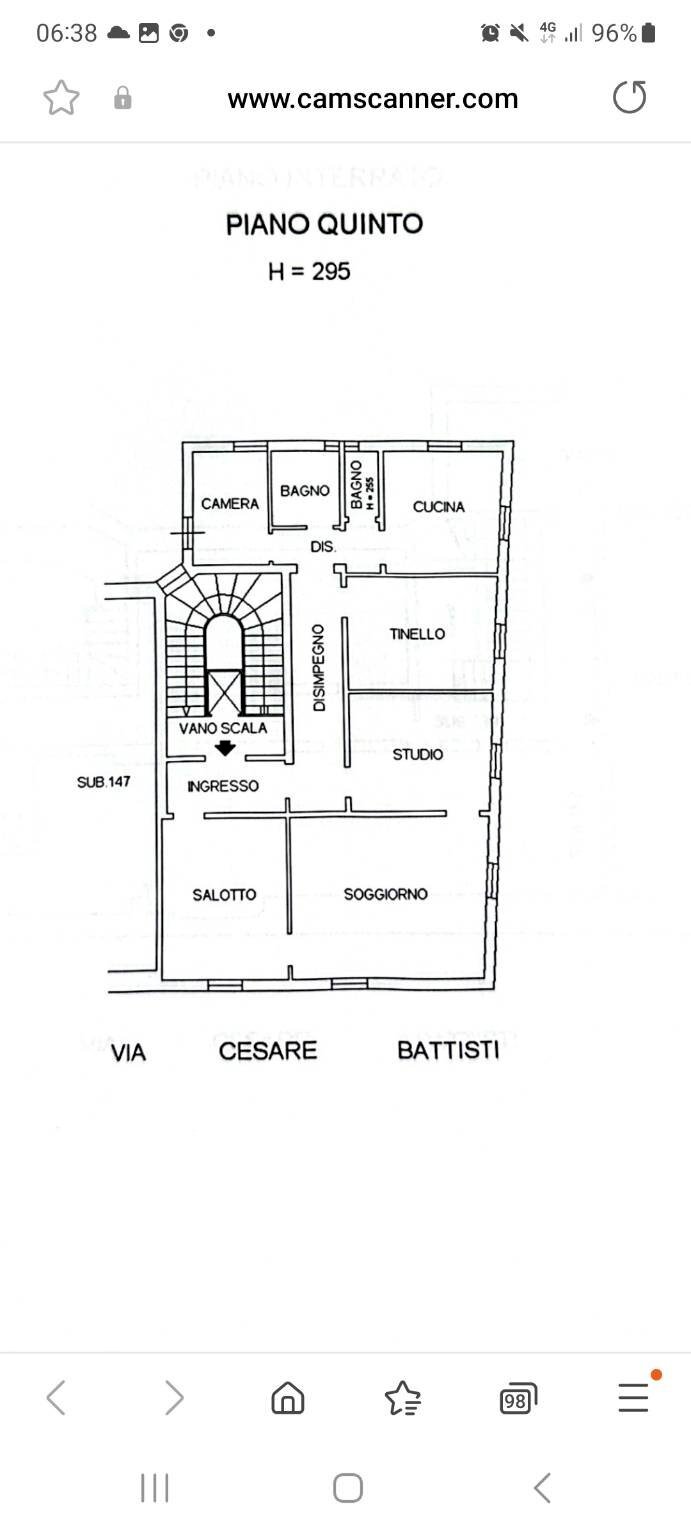 Quadrilocale via Cesare Battisti, Bologna (zona Centro Storico) - planimetria 1