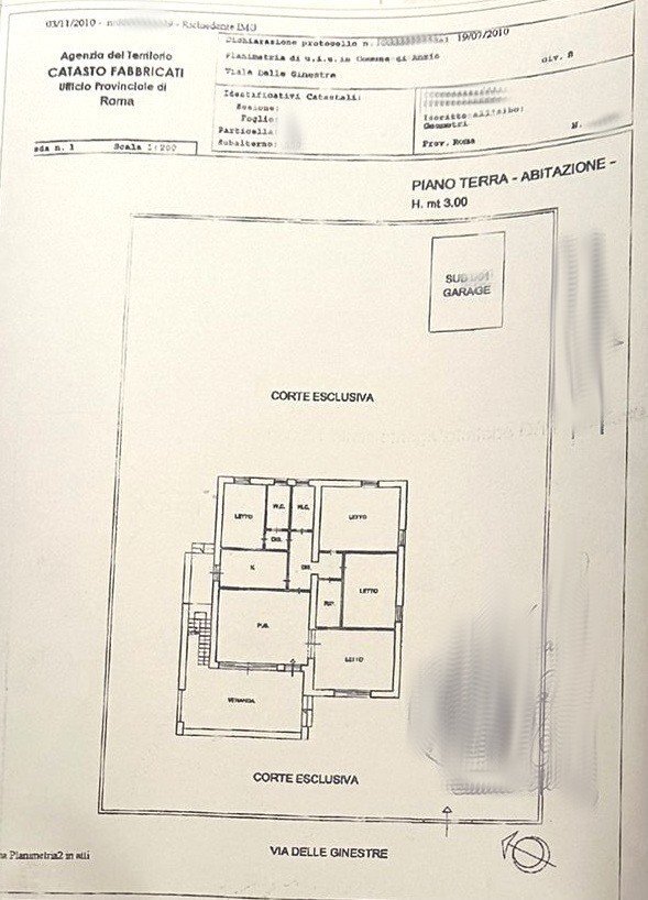 Villa via delle Ginestre, Anzio - floor plans 1