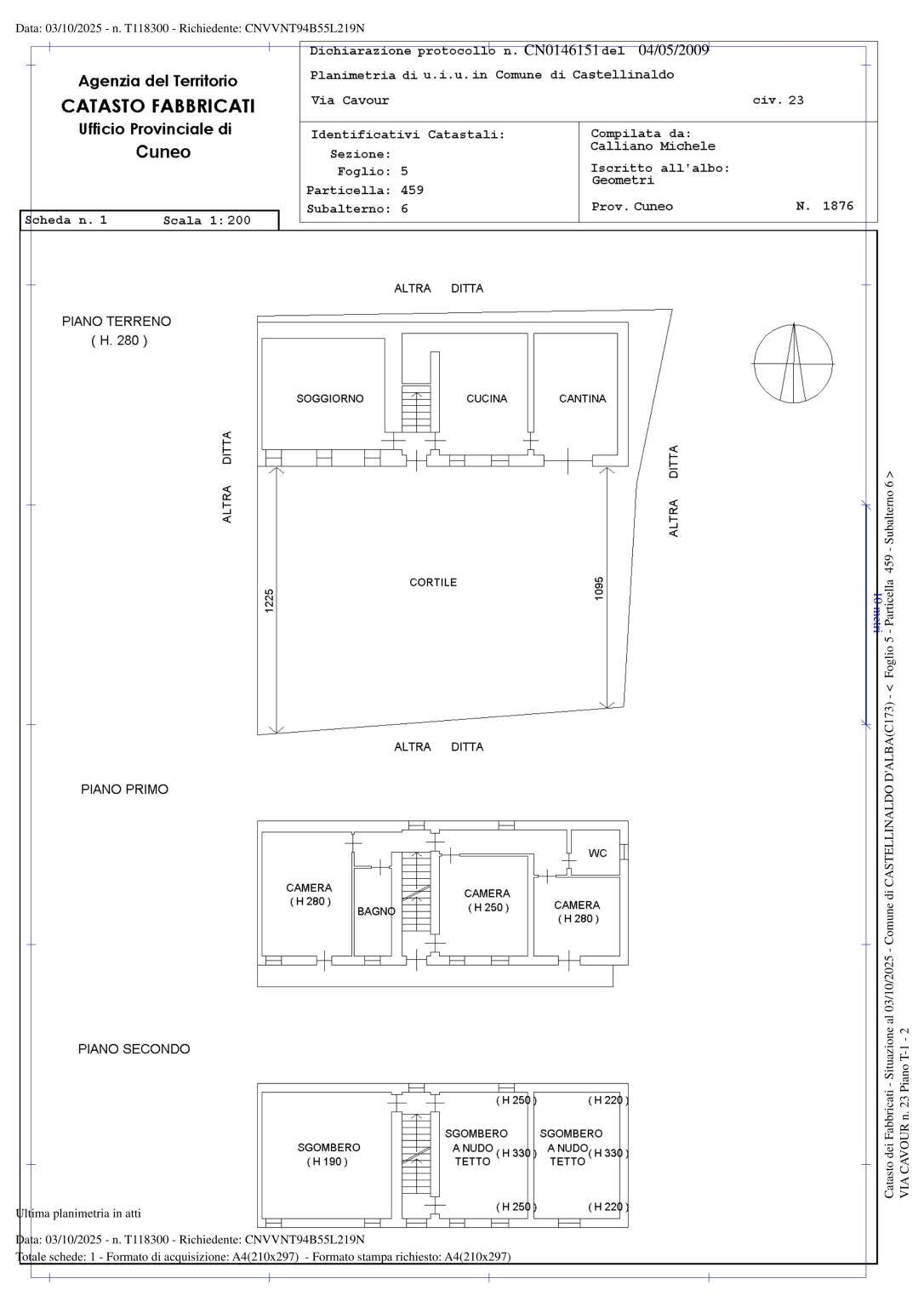 Rustic via Camillo Benso di Cavour, 29, Castellinaldo d'Alba - floor plans 1