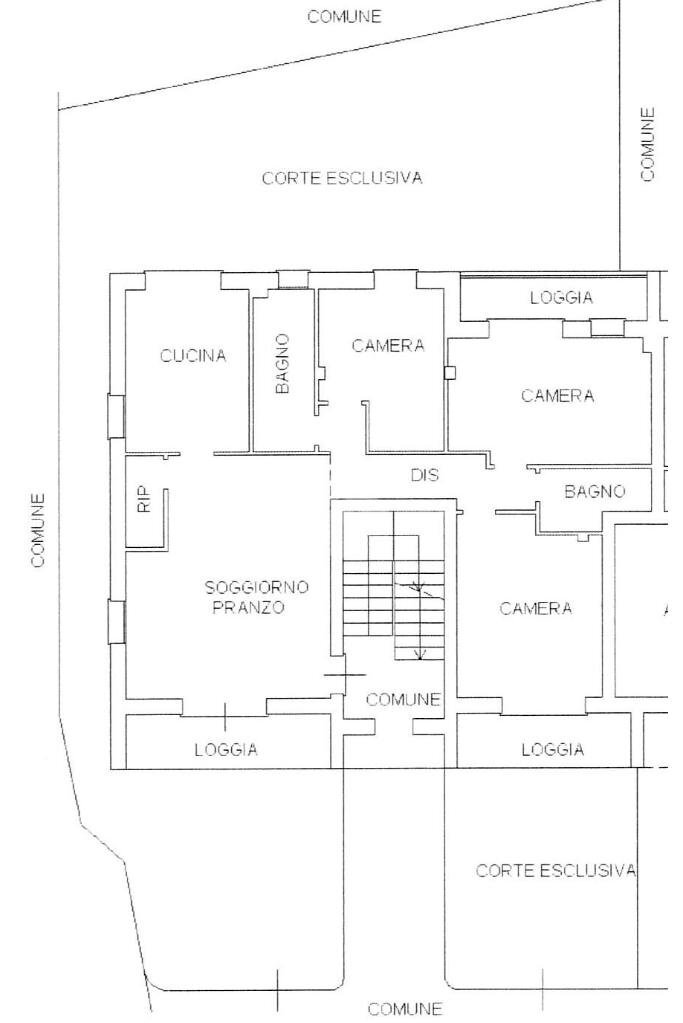 Quadrilocale Via Palazzo Bianchetti, Ozzano dell'Emilia - planimetria 1