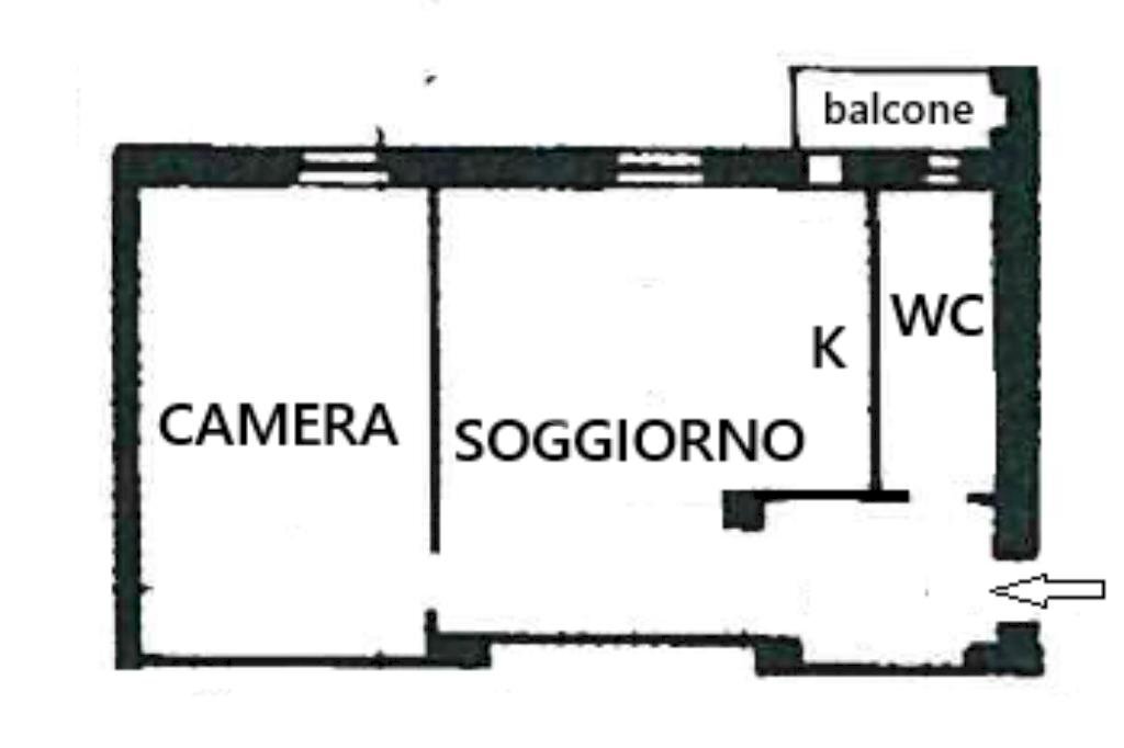 Bilocale Viale Sarca, Milano (zona Bicocca) - planimetria 1