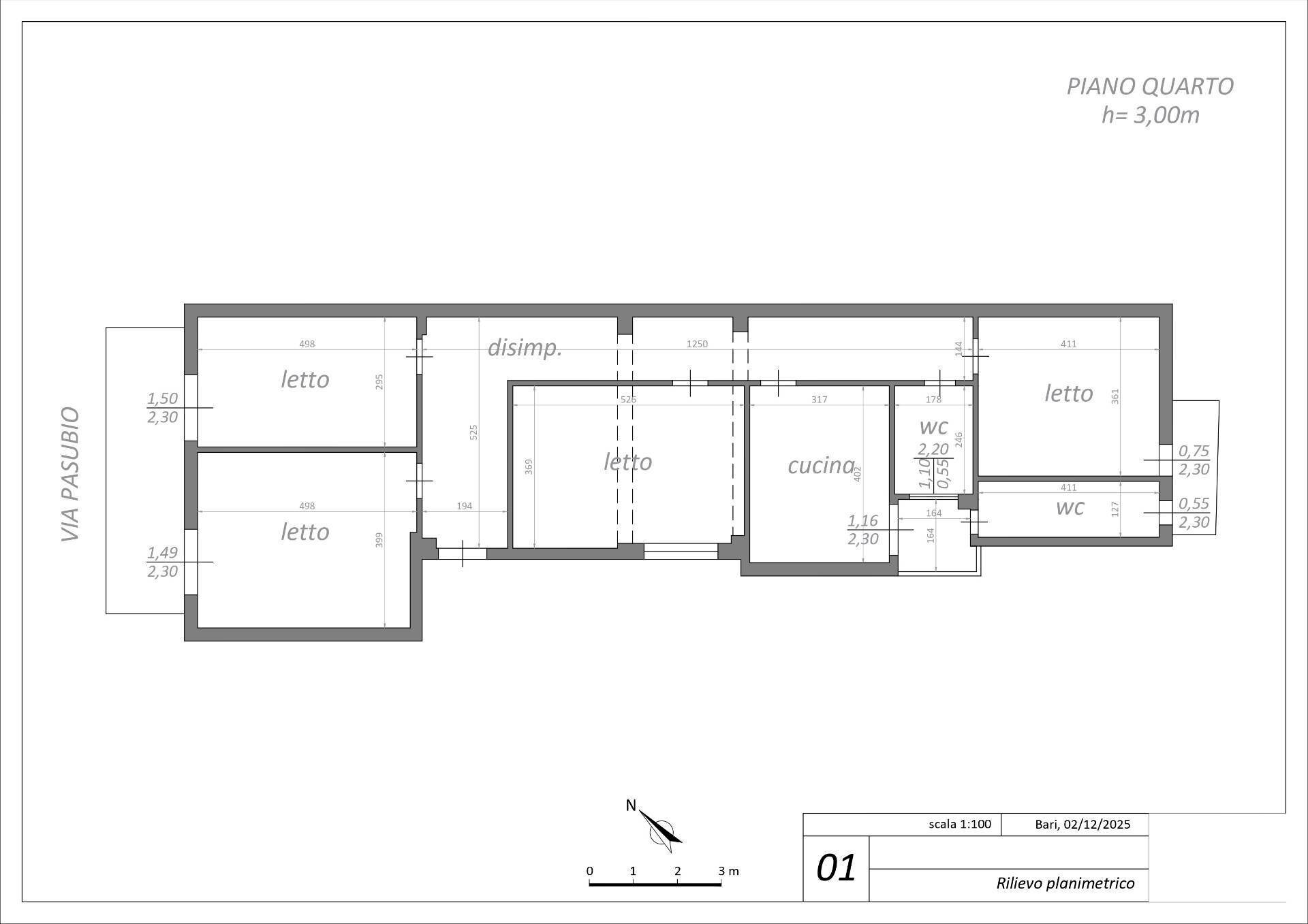 Foto 19 - Four-room apartment Via Pasubio
 
116, Bari - floor plans 1