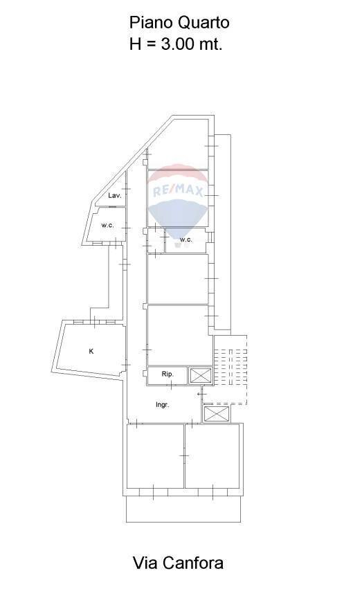 Pianta 2D - Appartamento via canfora
 
33, Catania - planimetria 1
