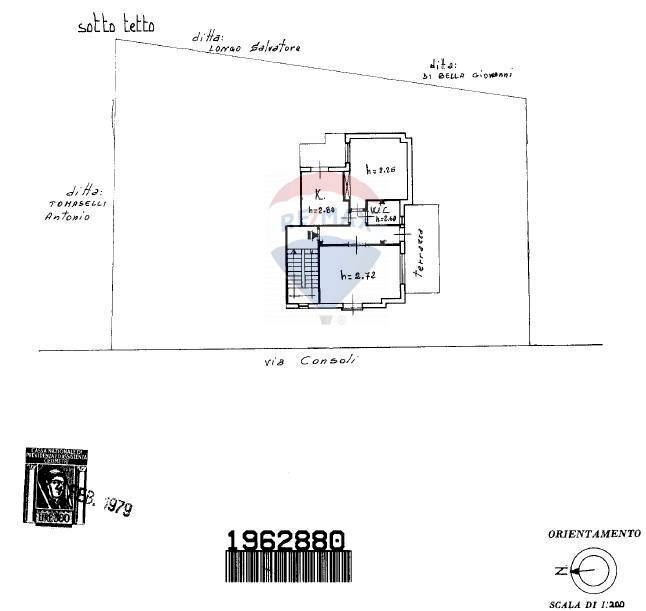 Pianta 2D - Appartamento Via Consoli
 
60/A, Nicolosi - planimetria 1