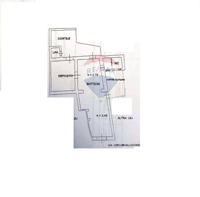 Pianta 2D - Negozio via circumvallazione
 
503, Paterno - planimetria 1