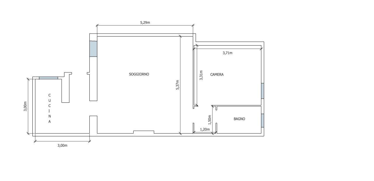 Foto 19 - Two-room apartment via Gallarata
 
134, Settimo Milanese - floor plans 1