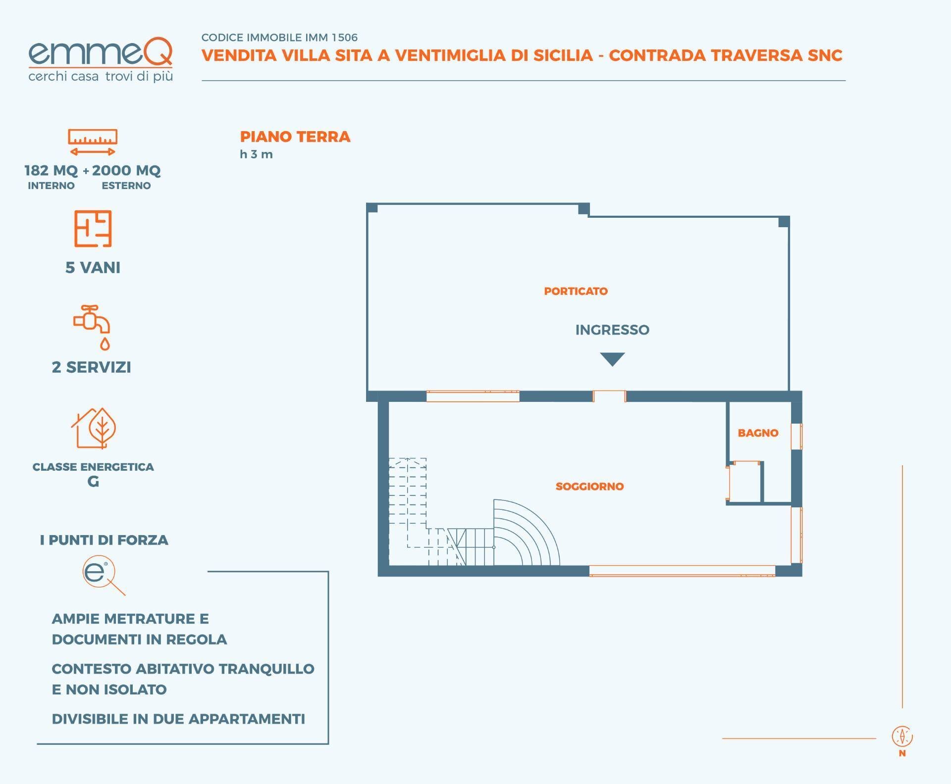 Foto 20 - Villa c.da traversa, Ventimiglia di Sicilia - planimetria 1
