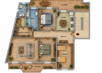 Planimetria - Four-room apartment via Roma, 5, Ventimiglia - photo 2