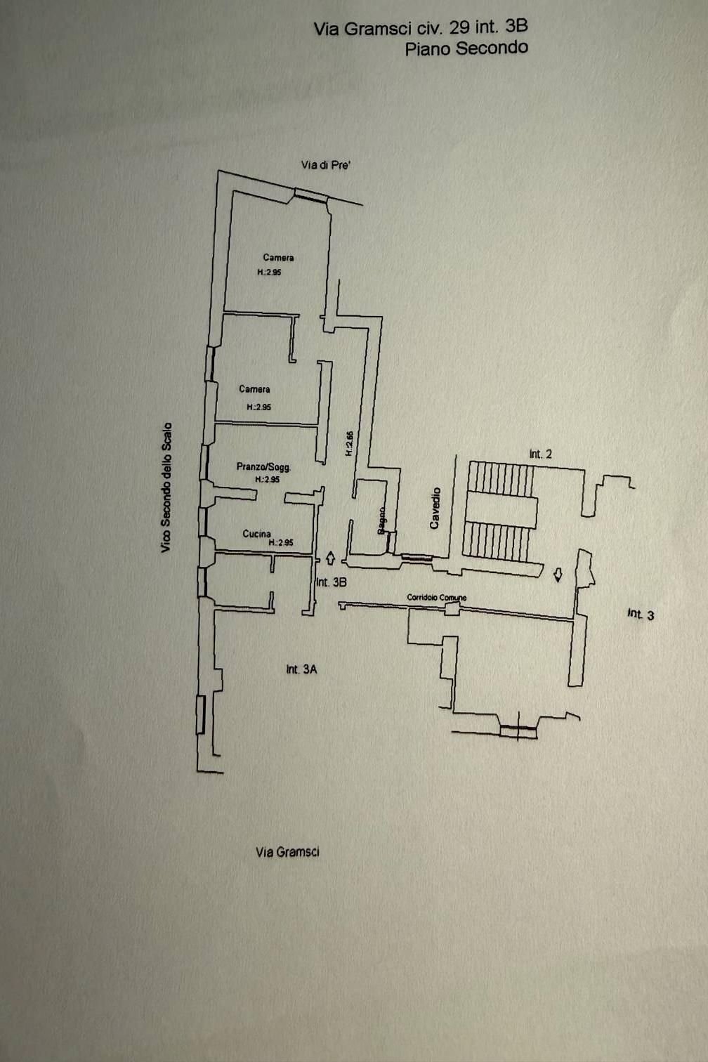 Trilocale via Antonio Gramsci, 29, Genova (zona Centro Storico) - planimetria 1