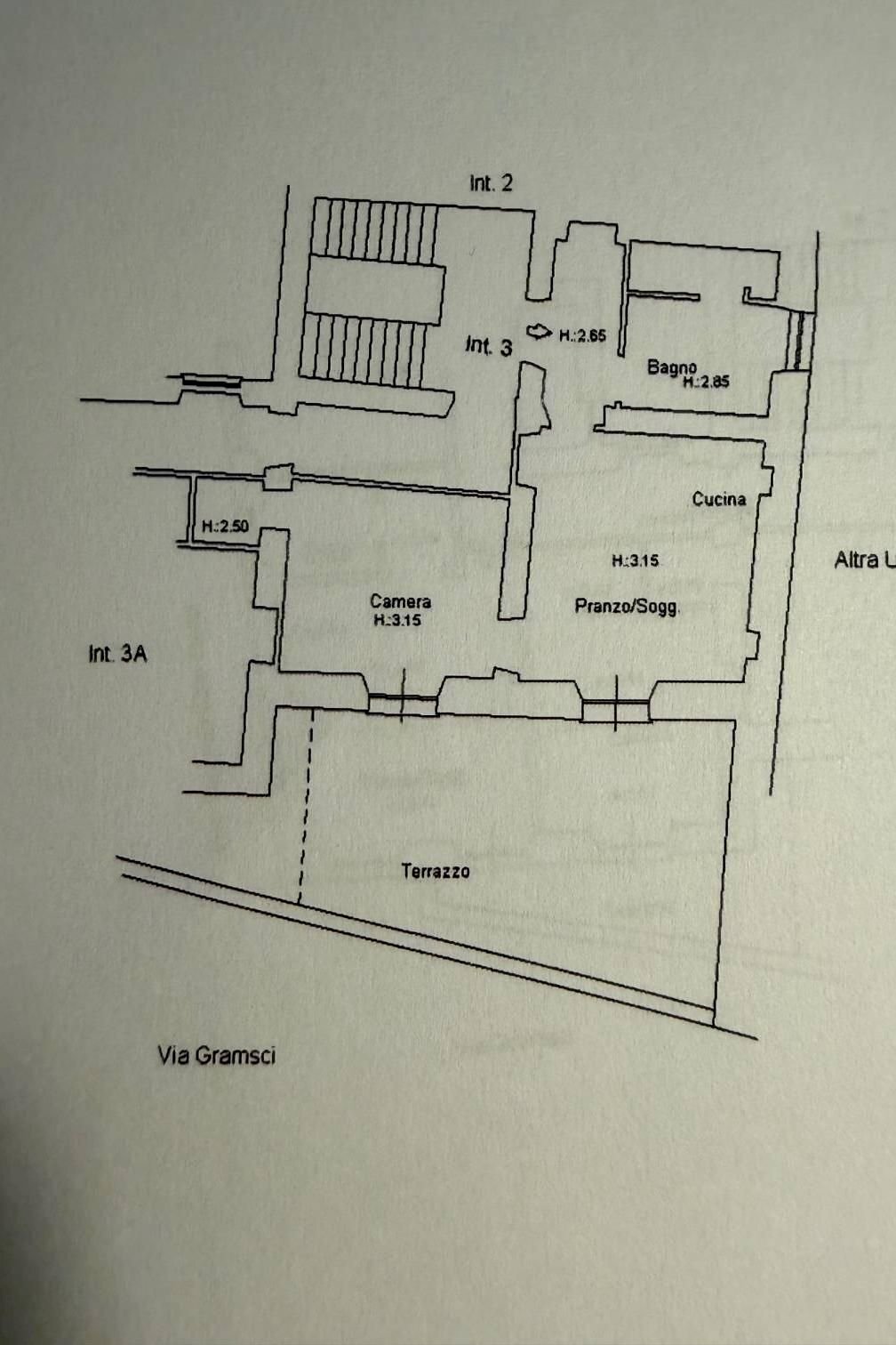 Bilocale via Antonio Gramsci, 29, Genova (zona Centro Storico) - planimetria 1