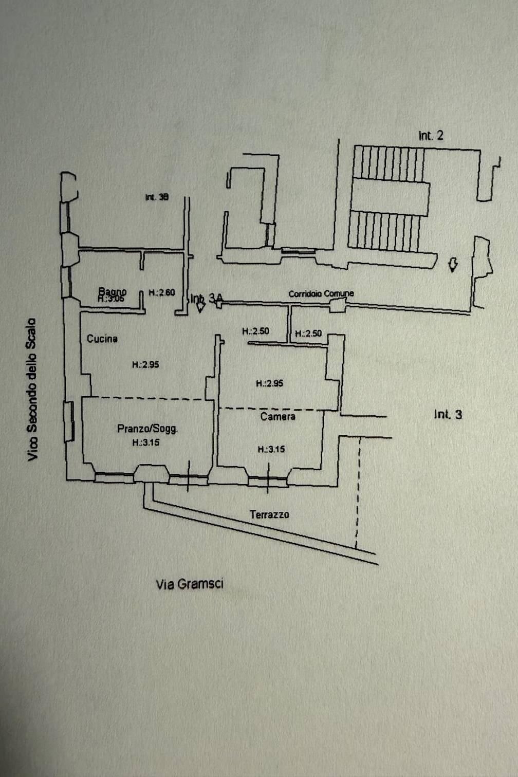Bilocale via Antonio Gramsci, 29, Genova (zona Centro Storico) - planimetria 1