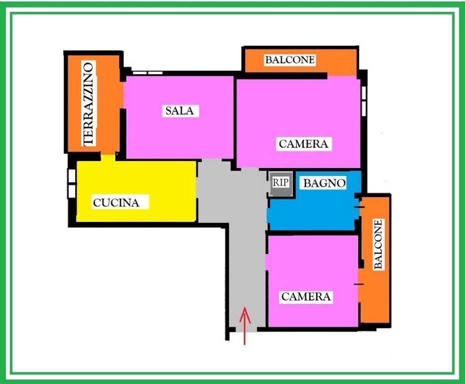 Planimetria - Quadrilocale Fossano - foto 1