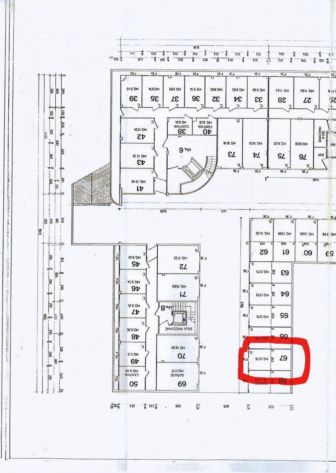 Garage - Parcheggio Via Domenico Aimo, Bologna (zona Ippodromo) - planimetria 1