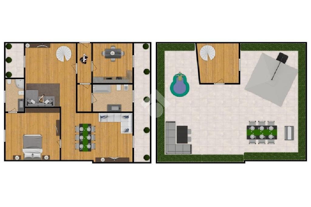 Attic Via Massimo D'Azeglio, Rozzano - floor plans 1
