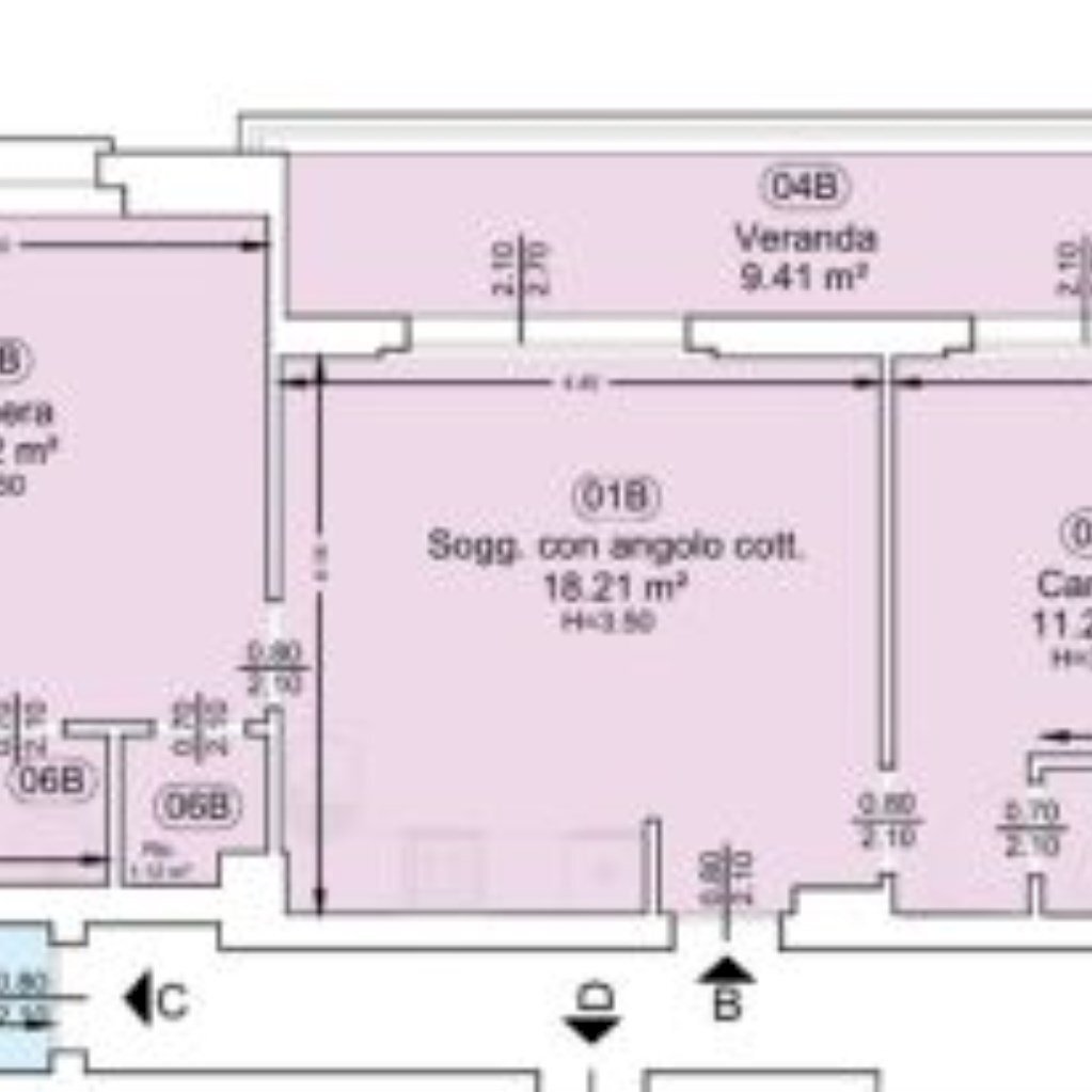 Trilocale Via Guglielmo Marconi, 16, Bologna - planimetria 1