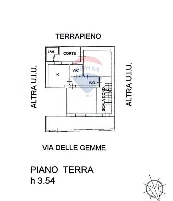 Pianta 2D - Casa indipendente Via Delle Gemme
 
73, Catania - planimetria 1