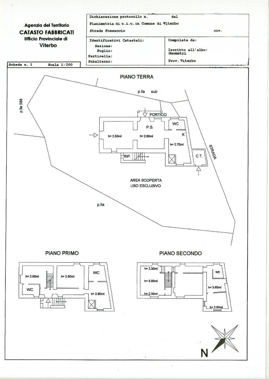 Rustico strada Fossaccio, Viterbo - planimetria 1