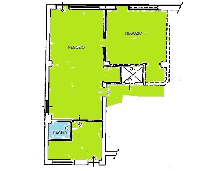 Negozio Cuneo (zona Centro) - planimetria 1