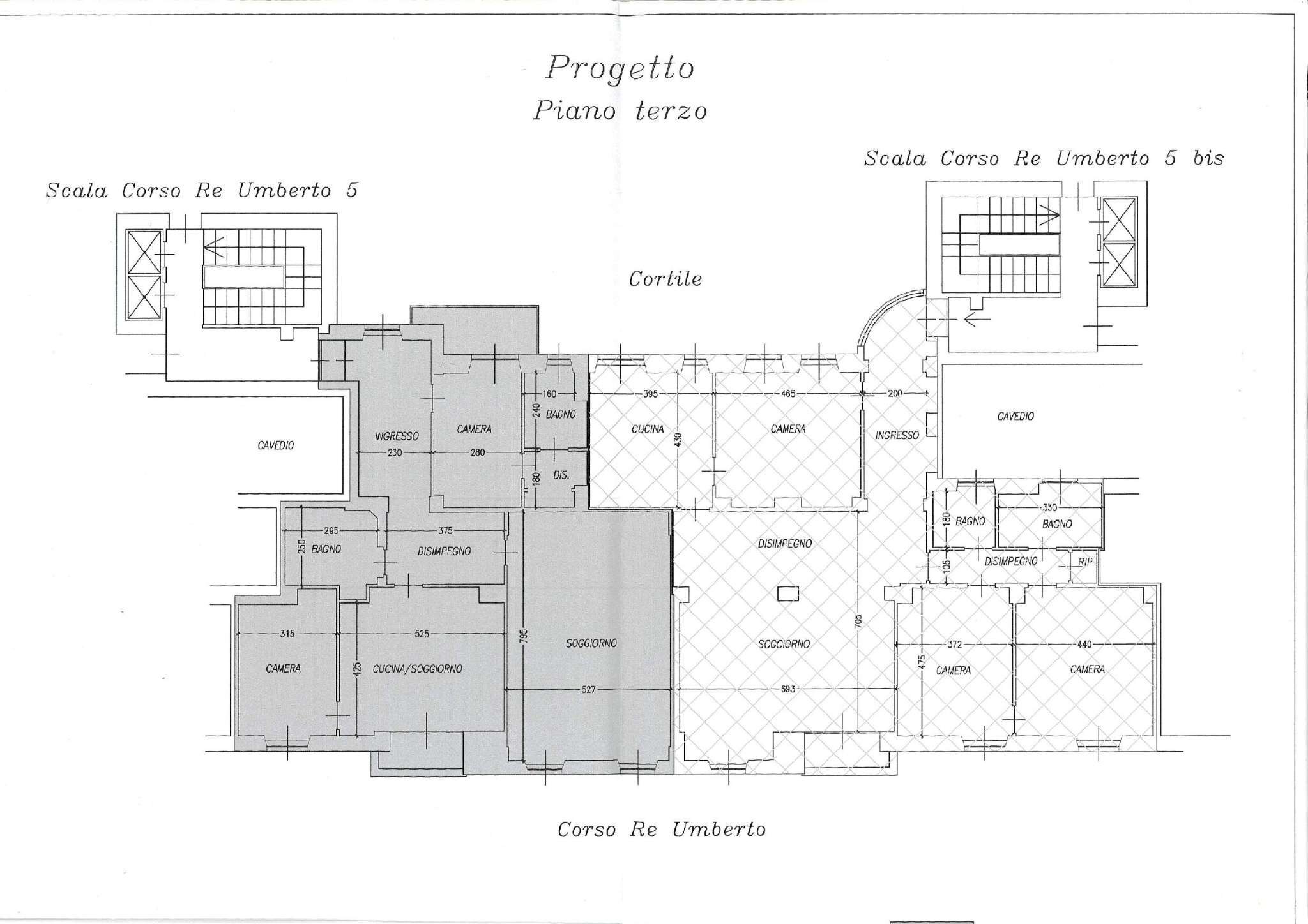 planimetria - Appartamento corso Re Umberto, Torino (zona Centro) - planimetria 1