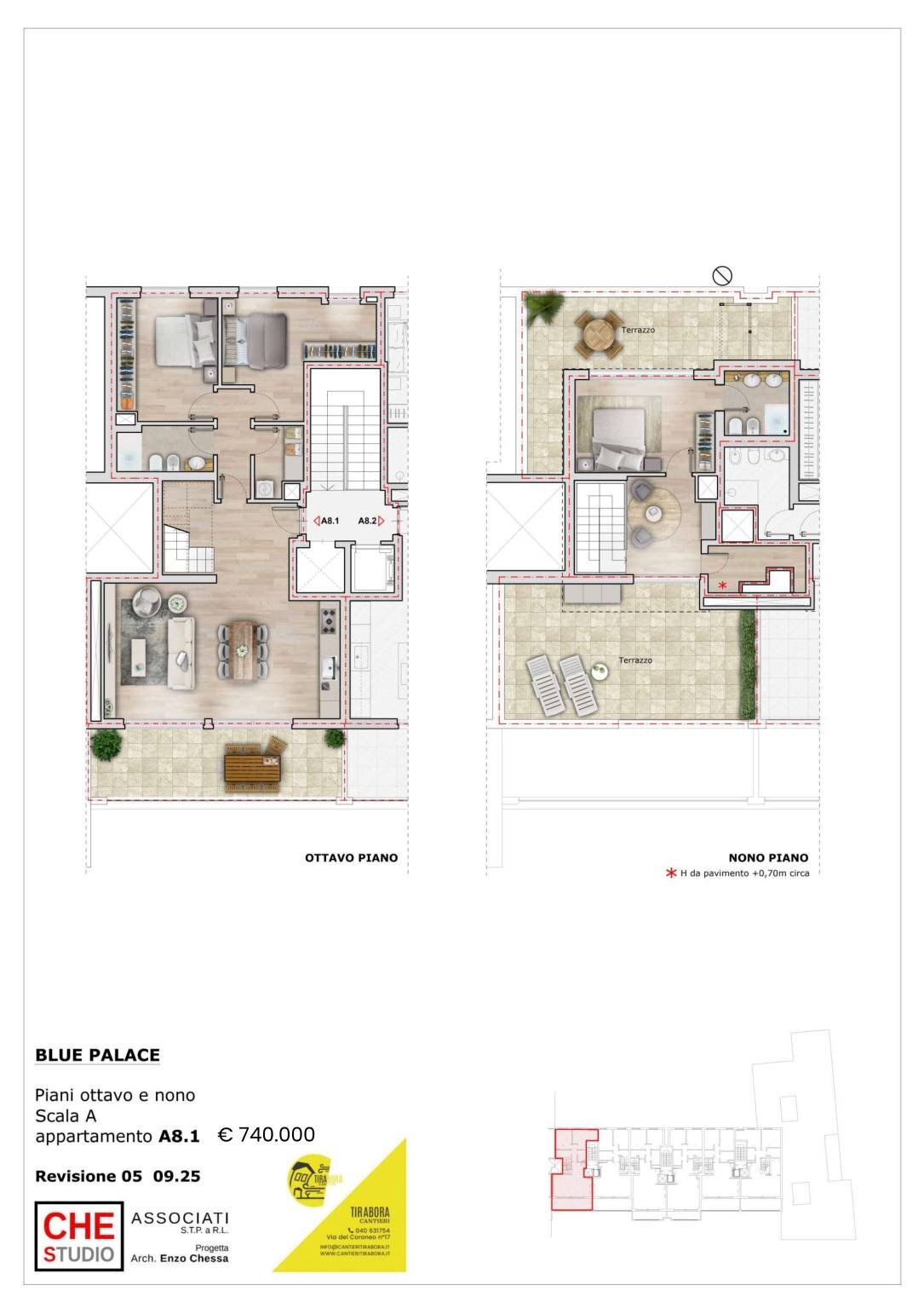 Attico via Sant'Anastasio, Trieste - planimetria 1