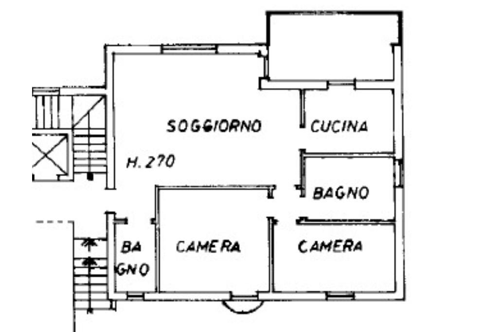 Three-room apartment Vicolo del Castagno, Galliate - floor plans 1